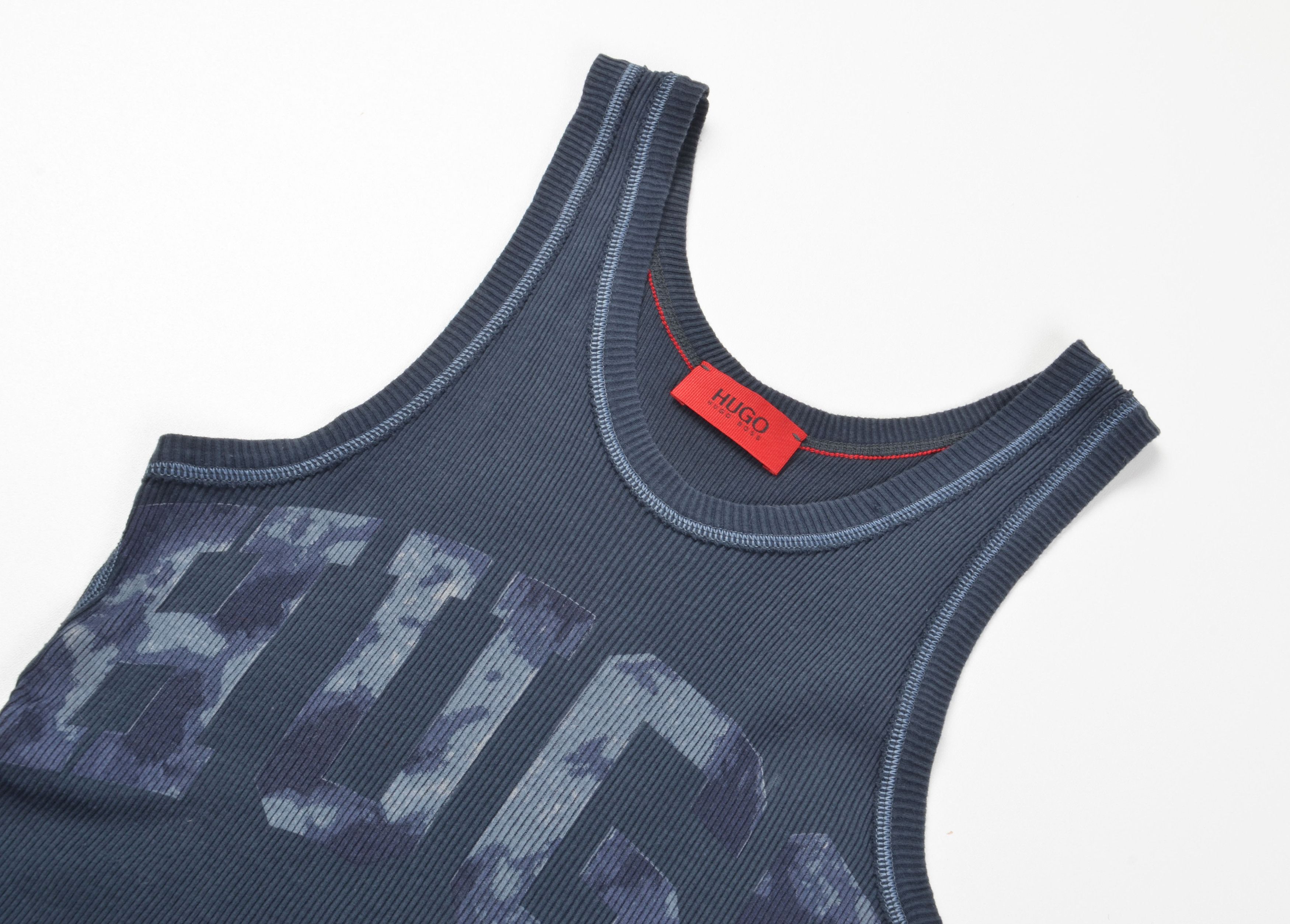 Hugo Boss Hugo Boss Y2K Grunge Logo Rib Knit Fitted Tank Top Size S / US 4 / IT 40 - 4 Thumbnail