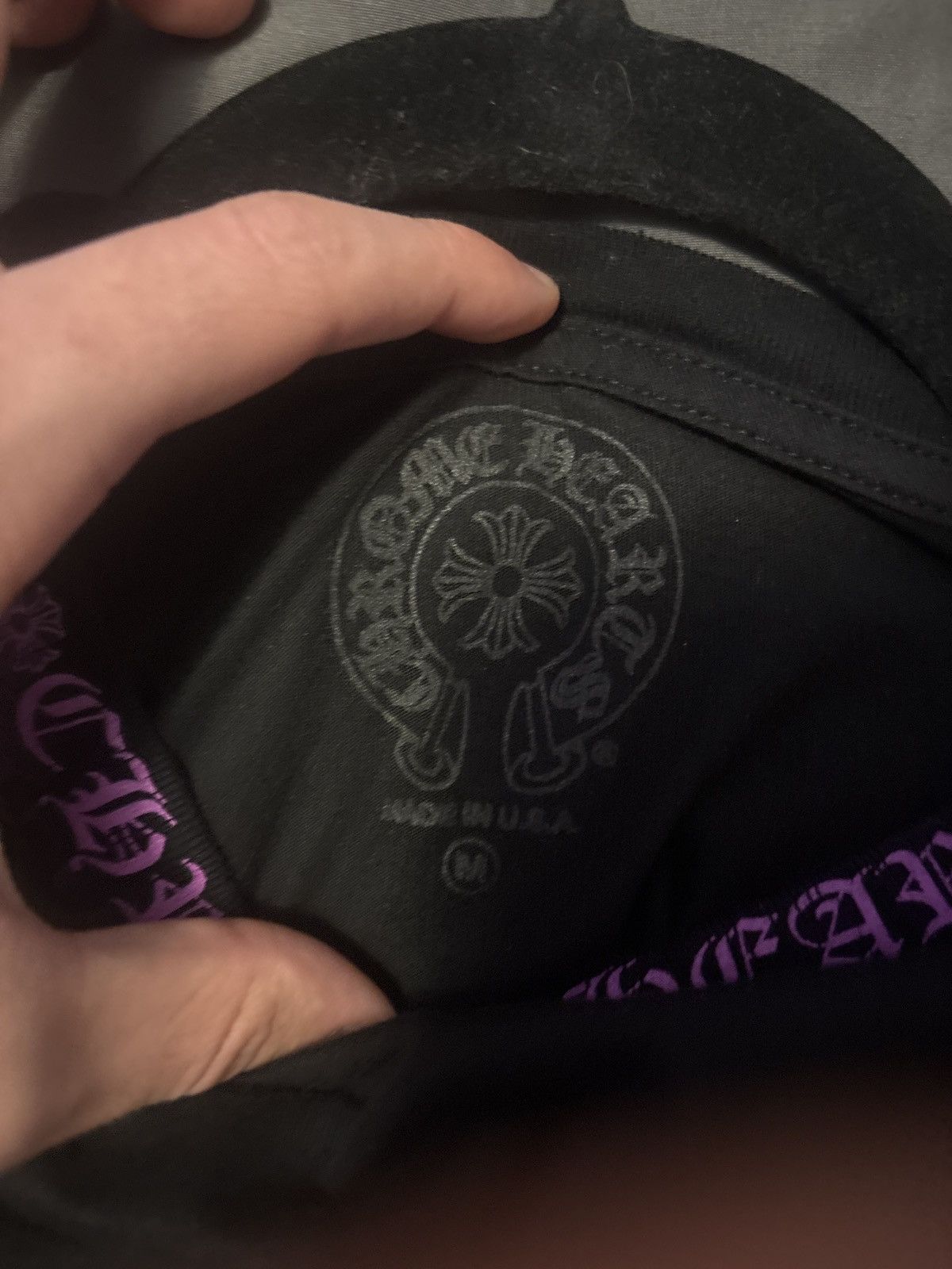Chrome Hearts Chrome heart black short sleeve purple collar shirt Size US M / EU 48-50 / 2 - 10 Thumbnail