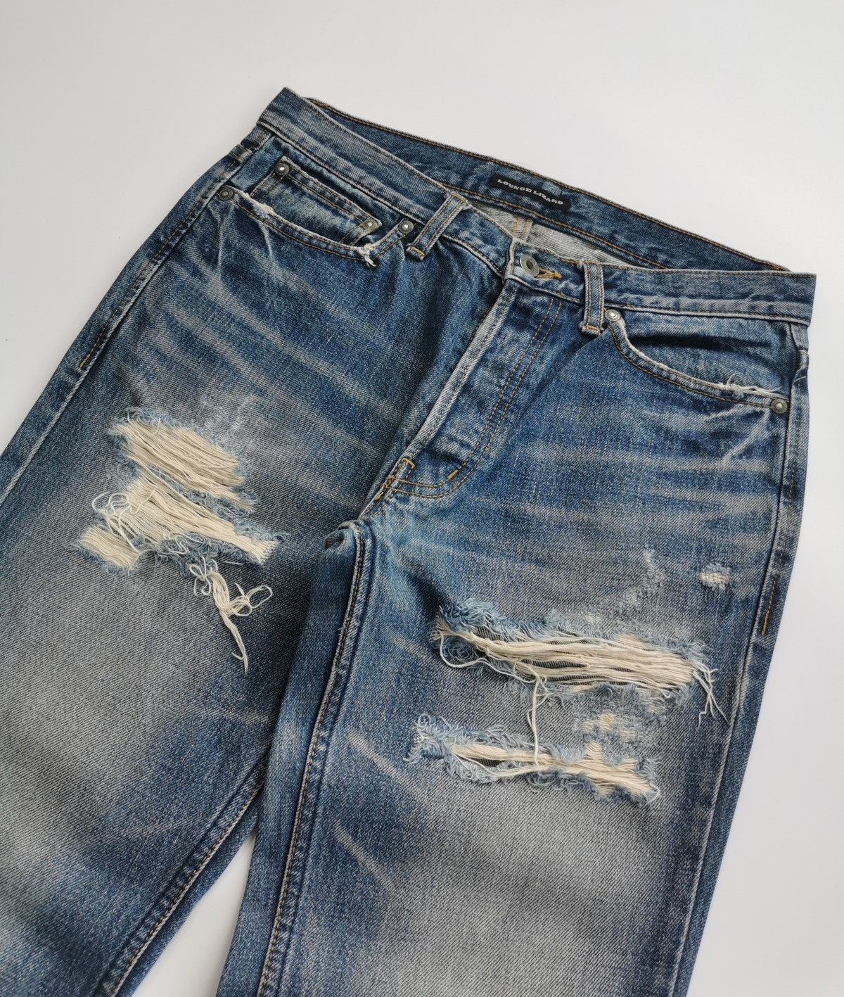 Lounge Lizard Lounge Lizard Japan Destroyed Jeans Size US 30 / EU 46 - 3 Thumbnail