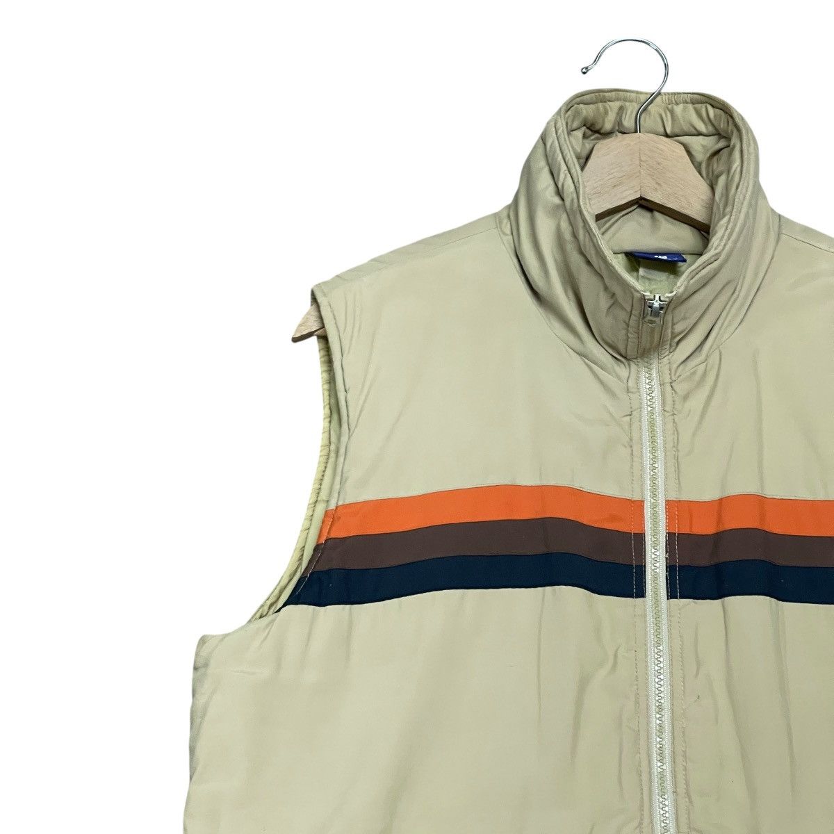 Hang Ten Vintage 70s Hang Ten Retro Beige Puffer Down Vest Size US L / EU 52-54 / 3 - 6 Thumbnail