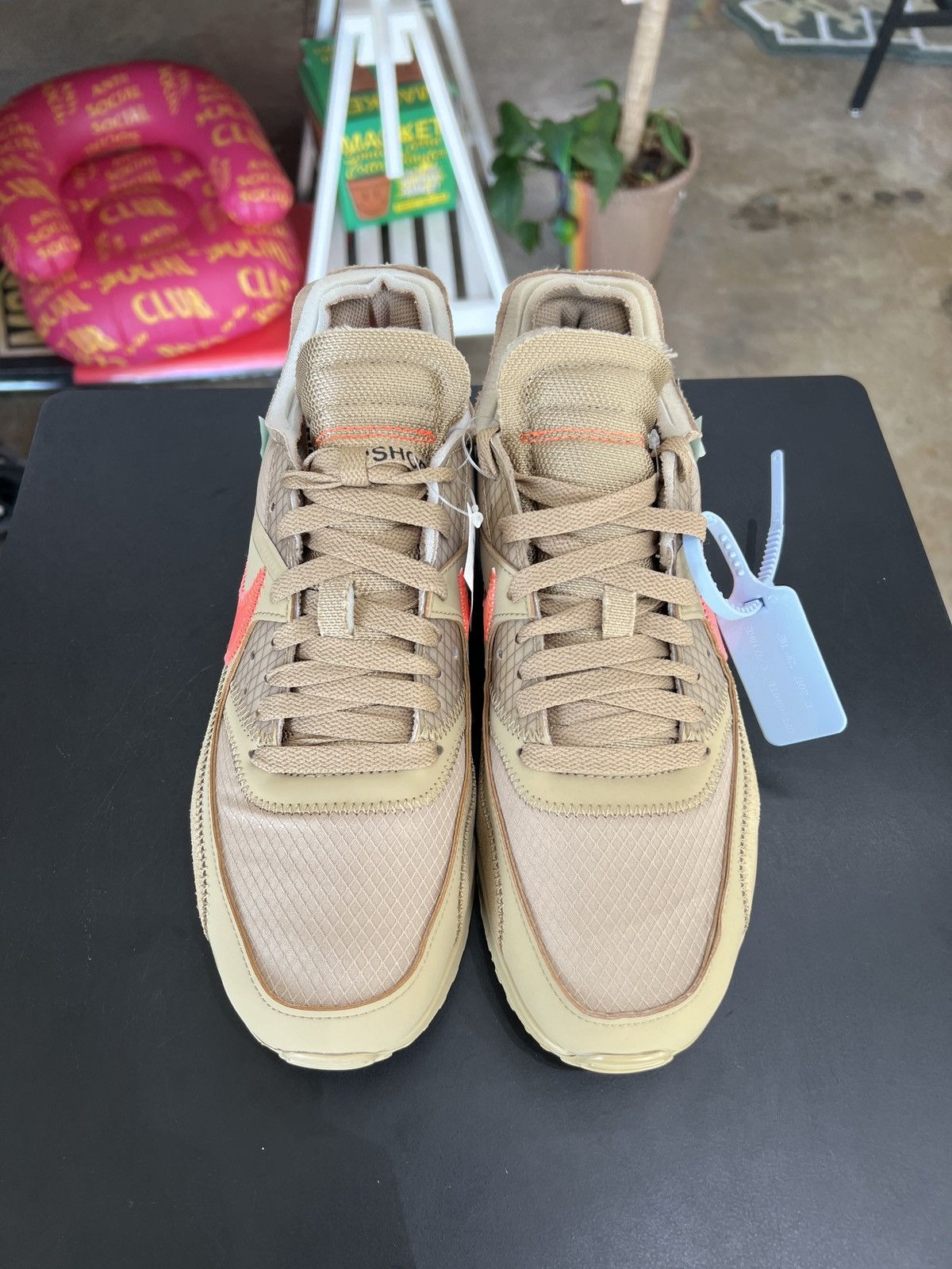 Nike × Off-White Nike Air Max 90 Off White Desert Ore Sz. 8 (2019) Size US 8 / EU 41 - 2 Thumbnail