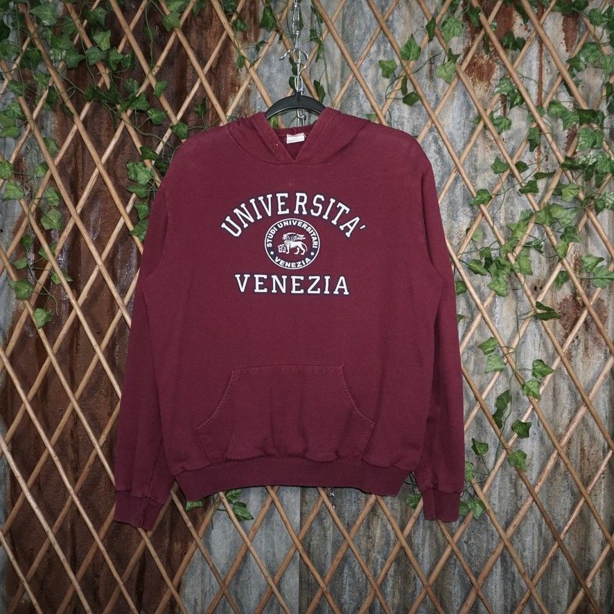 Versus Versace Vintage Y2K Universita Venezia College 2000s faded hoodie Size US M / EU 48-50 / 2 - 1 Thumbnail