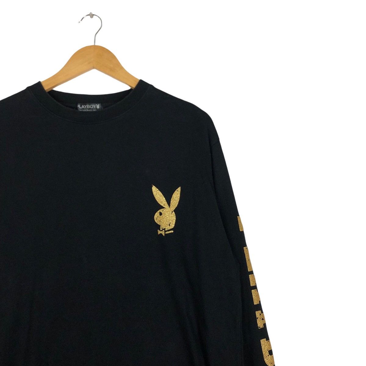 Japanese Brand × Playboy Vintage Playboy Sweatshirt Big Gold Logo Rare Medium Size US M / EU 48-50 / 2 - 6 Thumbnail