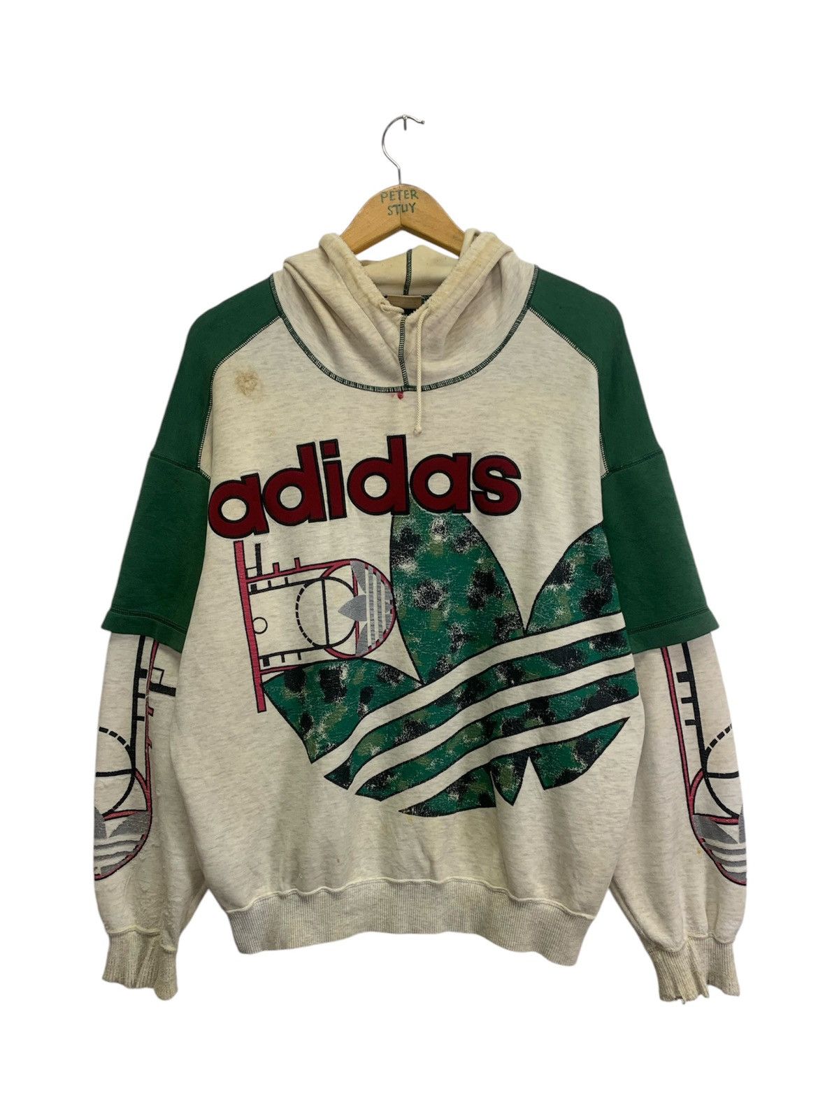 🔥RARE🔥Vintage 80s Adidas Basketball Hoodies