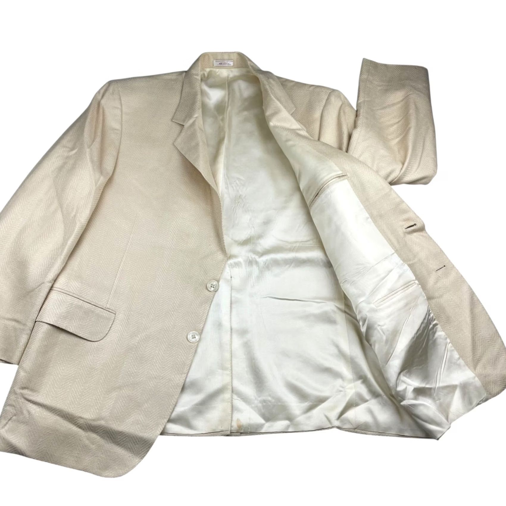 Vintage VTG Andover Reed Blazer Jacket Men’s 100% Wool 2-Button Ivory 44S USA Short Blazer Mens Size 44R - 3 Thumbnail