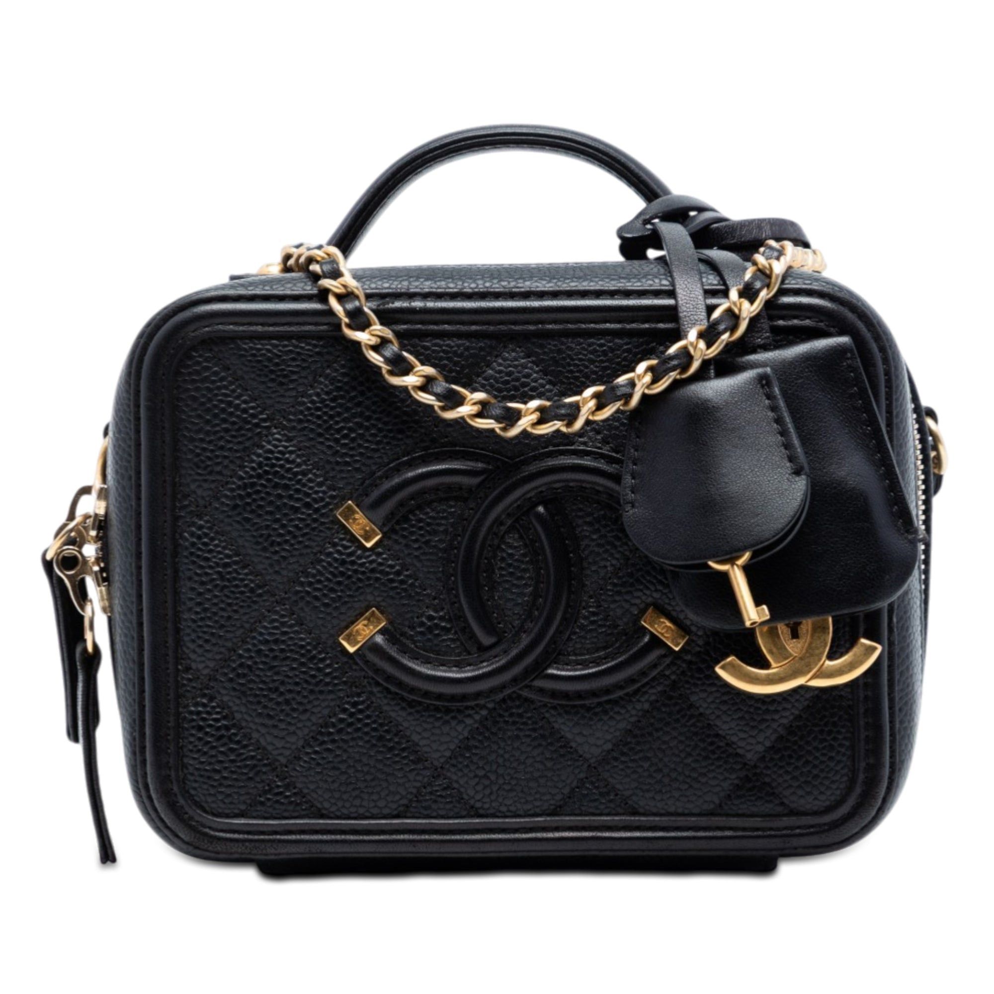 Chanel Small Caviar CC Filigree Vanity Case Size ONE SIZE - 1 Thumbnail