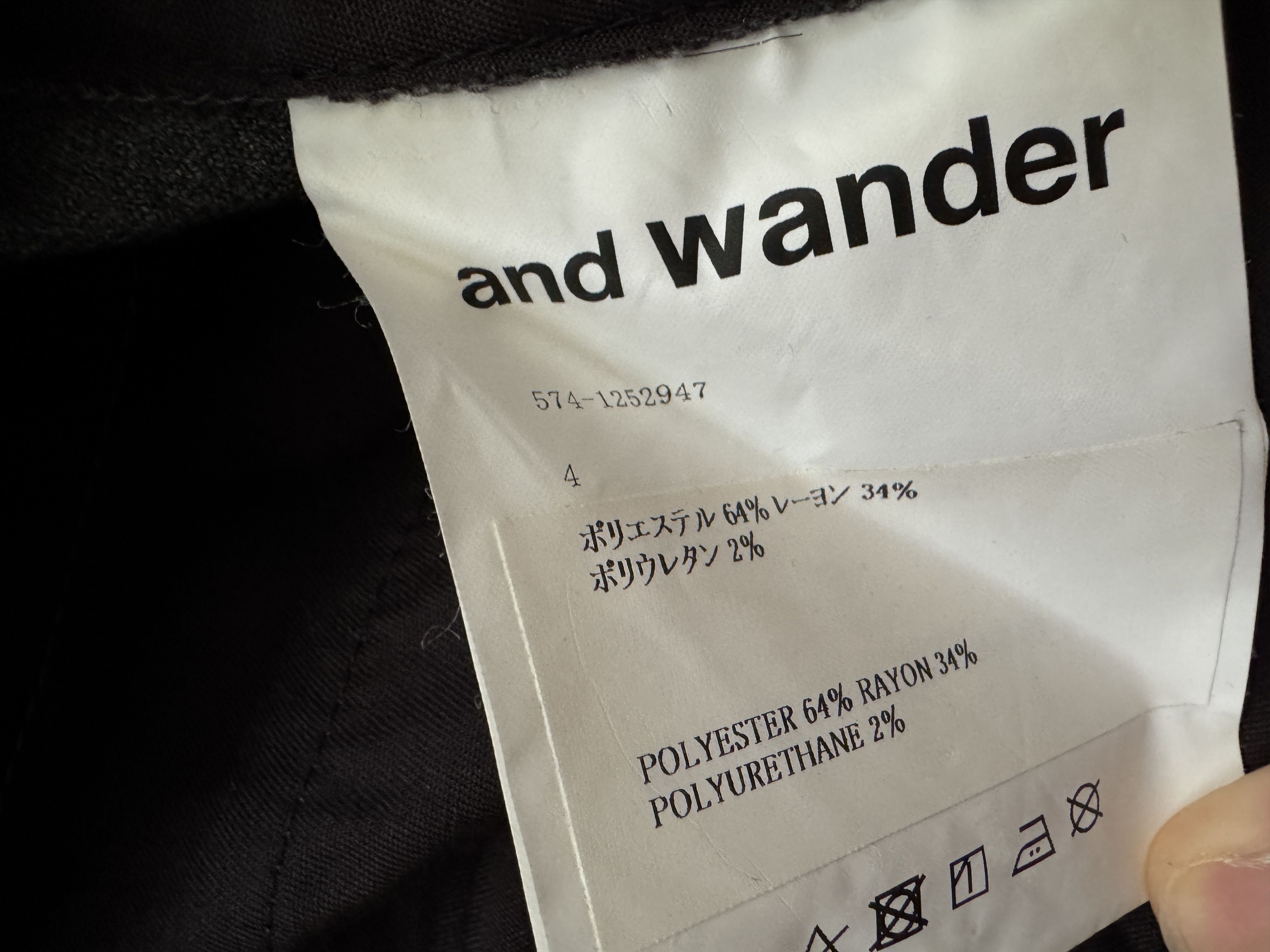 And Wander and wander Serge Tailored Tapered Pants Poly Rayon Gray Size US 32 / EU 48 - 6 Thumbnail