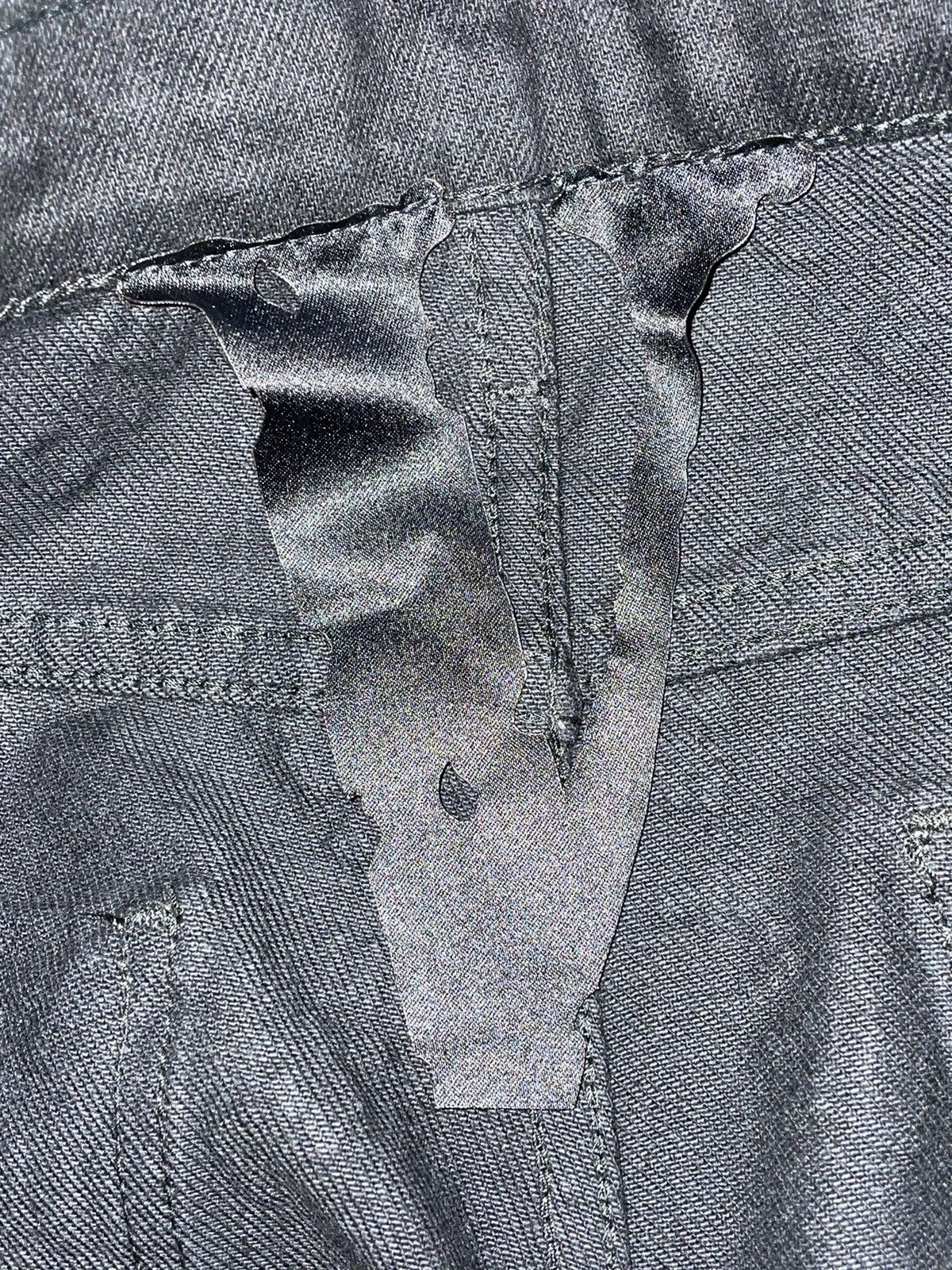 Vlone Vlone LVDV Silver Rhinestone Stacked Denim Jeans Black 30 Size US 30 / EU 46 - 6 Thumbnail