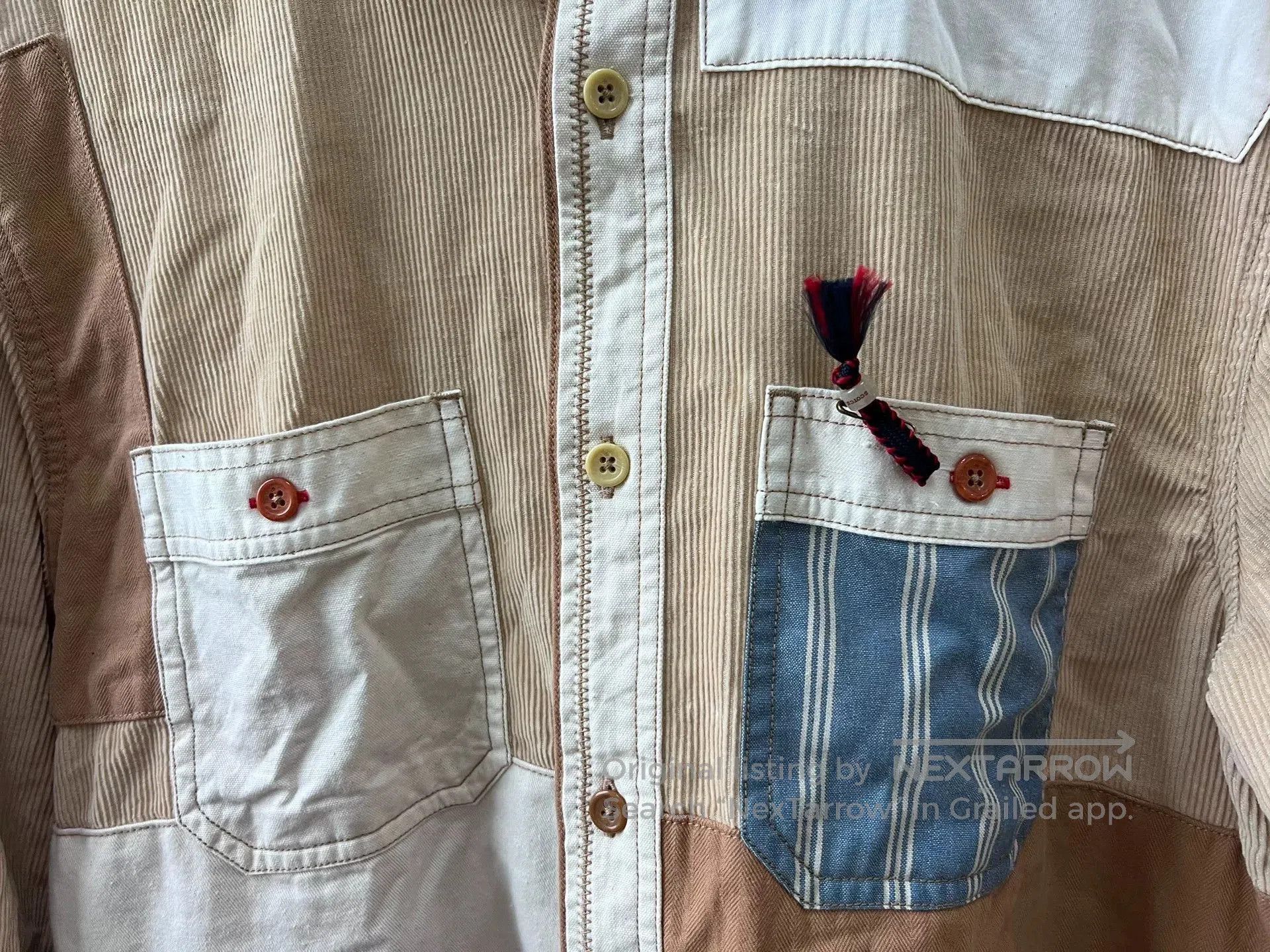 Scotch & Soda Scotch Soda Patchwork Corduroy Shirt. Size US M / EU 48-50 / 2 - 2 Thumbnail
