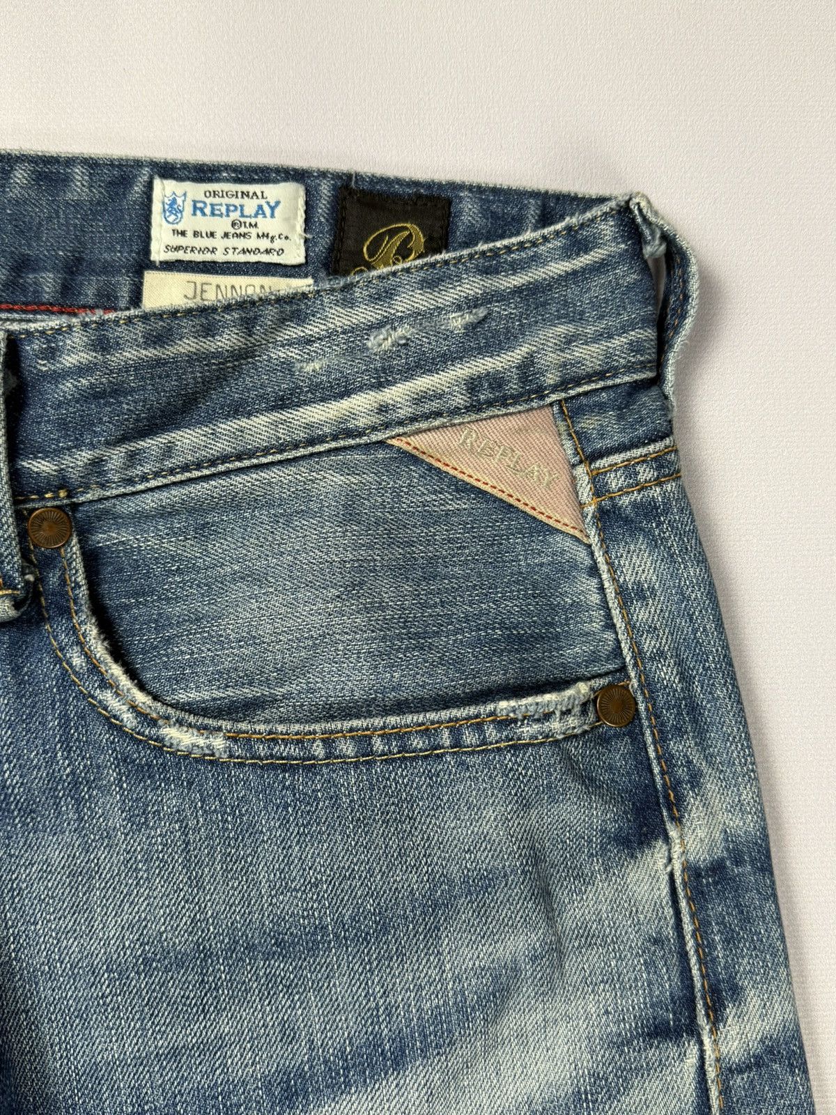 Japanese Brand Vintage Replay Distressed Jeans Denim Size US 32 / EU 48 - 8 Thumbnail