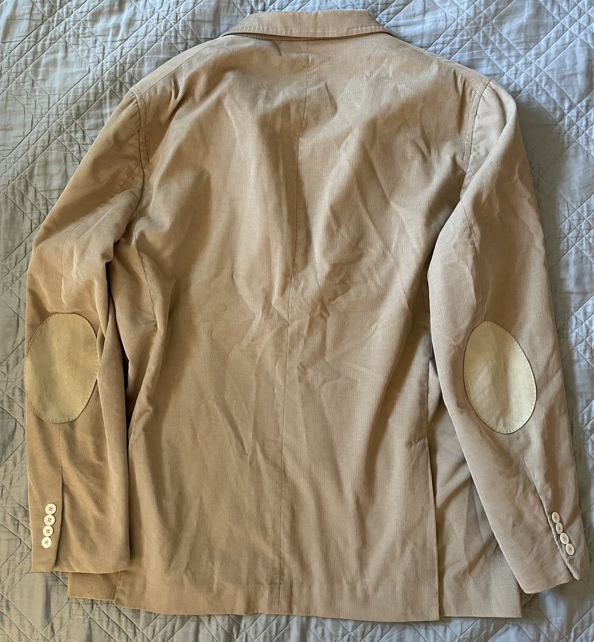 Isaia Deconstructed Patch Pocket Corduroy Jacket Size 48R - 4 Thumbnail