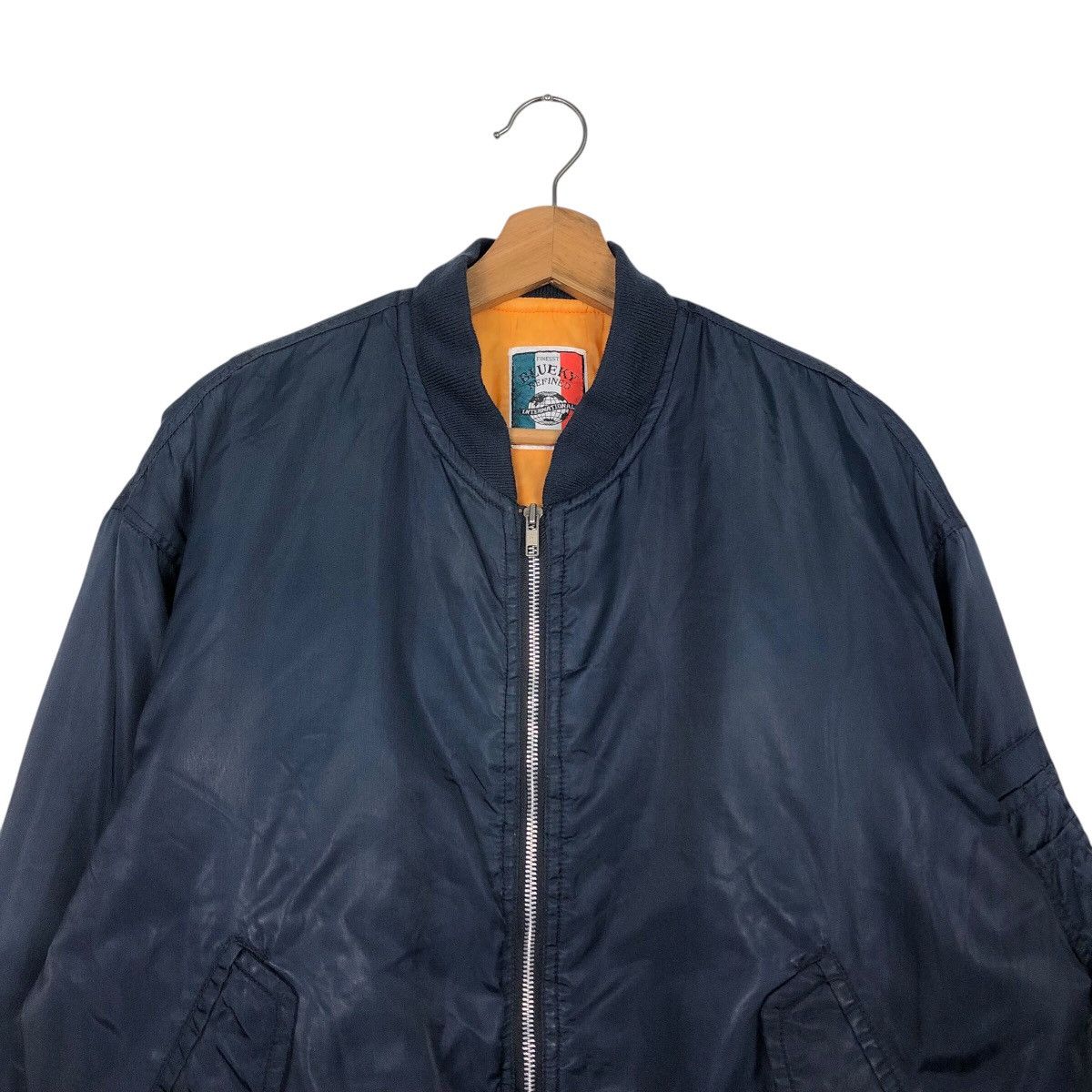 Japanese Brand × Vintage 📌Vintage Bomber Jacket Riot Riot Blueky Refined Issey Miyake Size US M / EU 48-50 / 2 - 4 Thumbnail