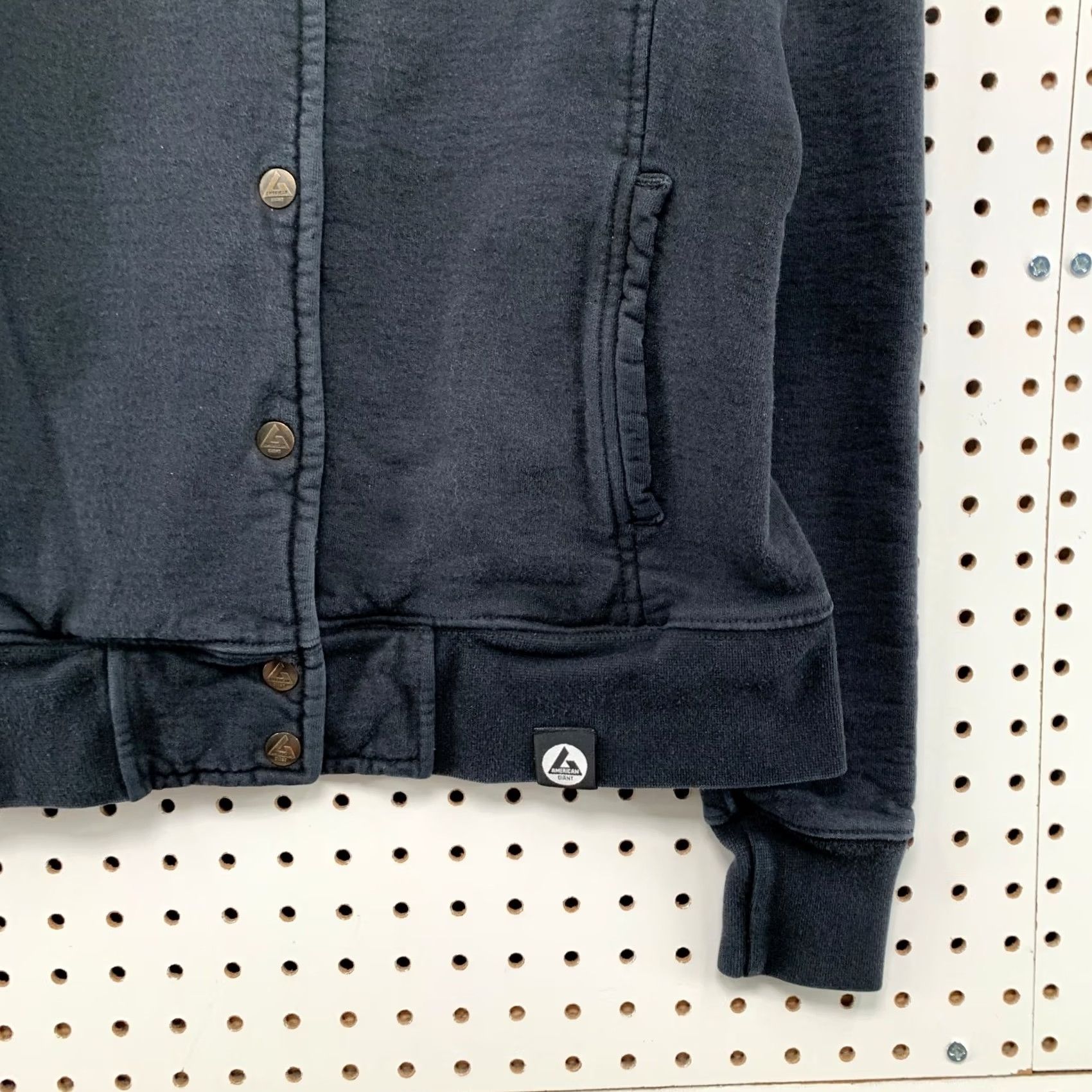 Vintage American Giant Fleece Sweatshirt Jacket Womens Small Black USA Snap XS? Size S / US 4 / IT 40 - 7 Thumbnail