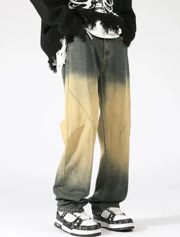 Japanese Brand nezawa x ouchi Streetwear Gradient Washed Jeans Trousers Size US 36 / EU 52 - 6 Thumbnail