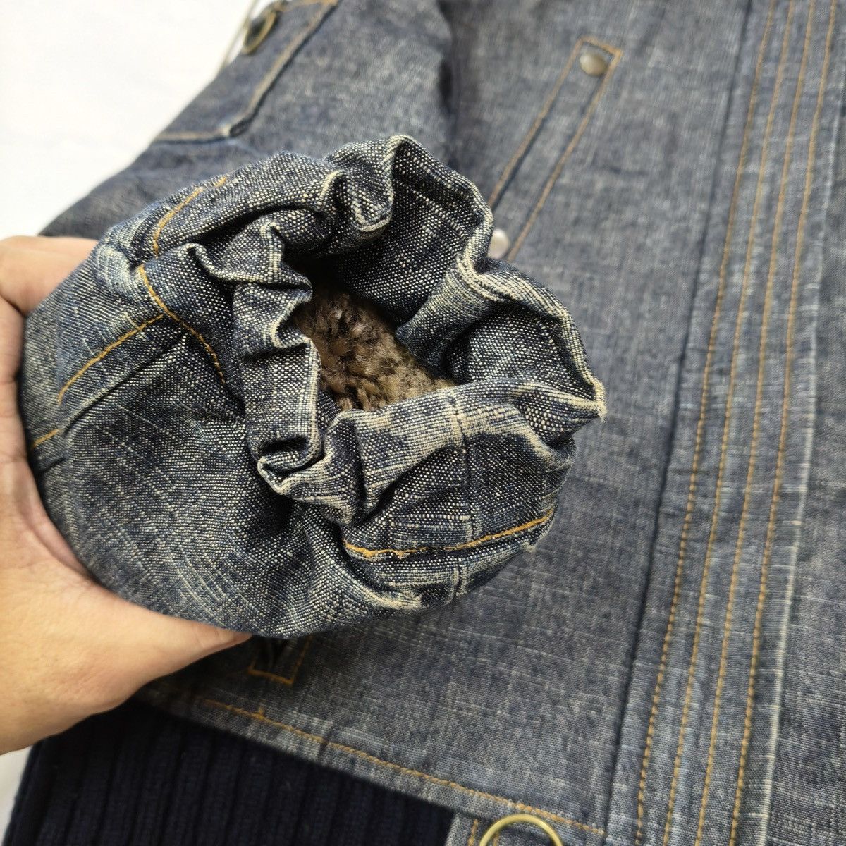 Japanese Brand Japanese Audrey and John Wad Heavy Denim Twill Jacket Hooded Size US M / EU 48-50 / 2 - 19 Thumbnail