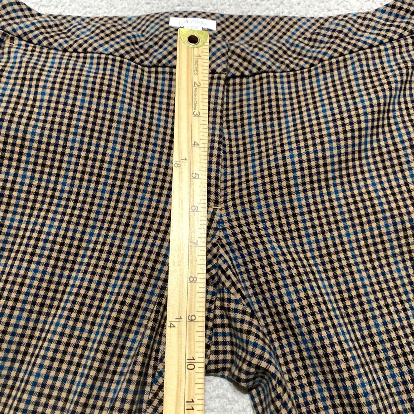 J. Jill J. Jill Pants Multicolor Plaid Petite 8P Straight Ankle Mid Rise Stretch Womens Size 30" / US 8 / IT 44 - 7 Thumbnail