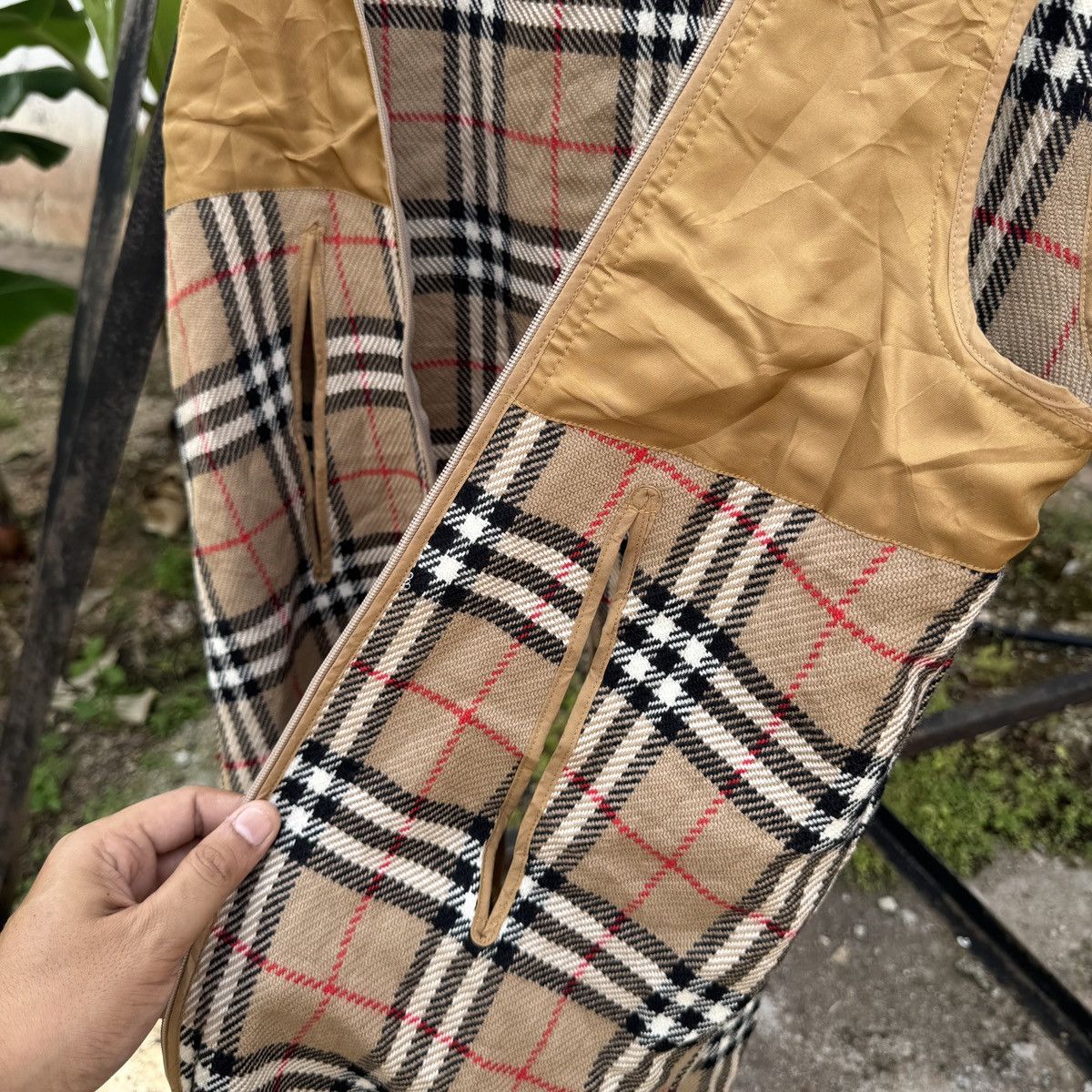 Burberry Vintage Burberrys Nova Check Wool Inner Lining Jacket Size 42L - 4 Thumbnail