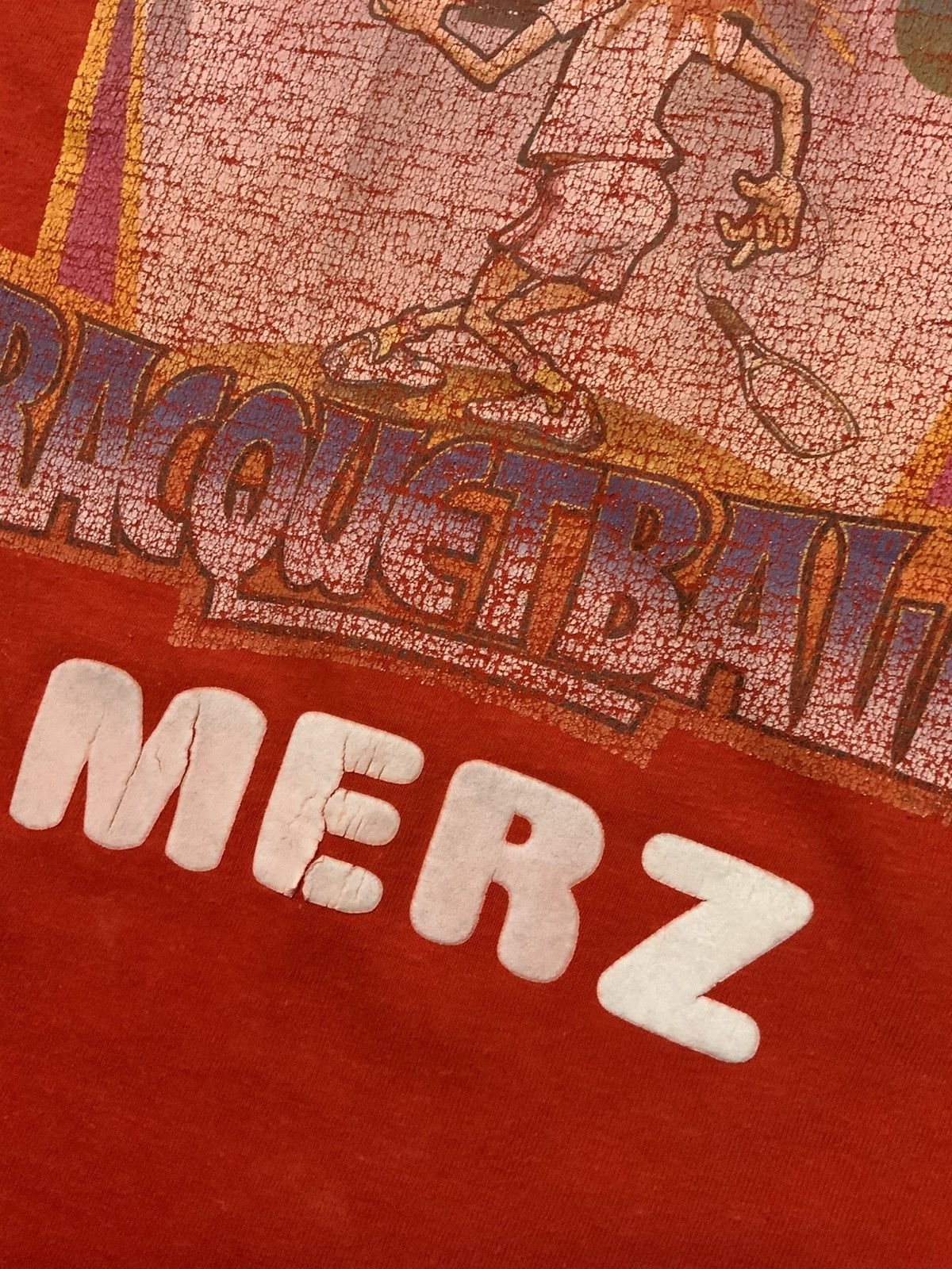 Vintage VTG 70s 80s Ched Knits Racquetball Single Stitch T-Shirt Size US L / EU 52-54 / 3 - 7 Thumbnail