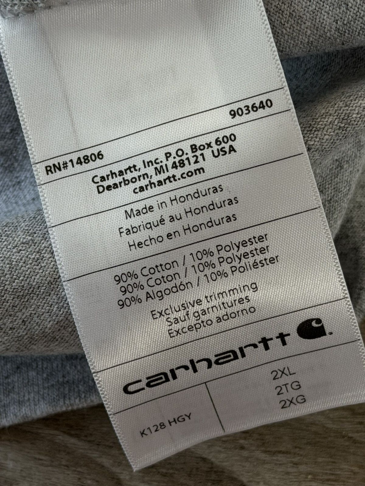 Carhartt ‼️Carhartt Box Logo Basic Oversize Long Sleeve Tee dril‼️ Size US XXL / EU 58 / 5 - 20 Thumbnail