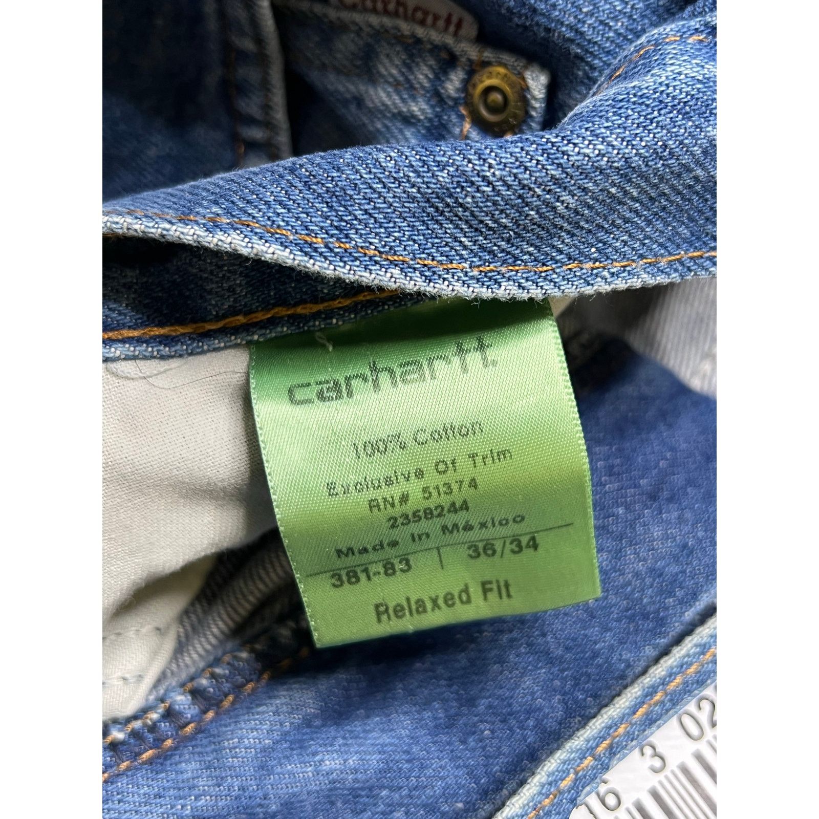 Carhartt Vintage Carhartt Jeans Mens 36x34 Blue Denim Utility Work Size US 36 / EU 52 - 4 Thumbnail
