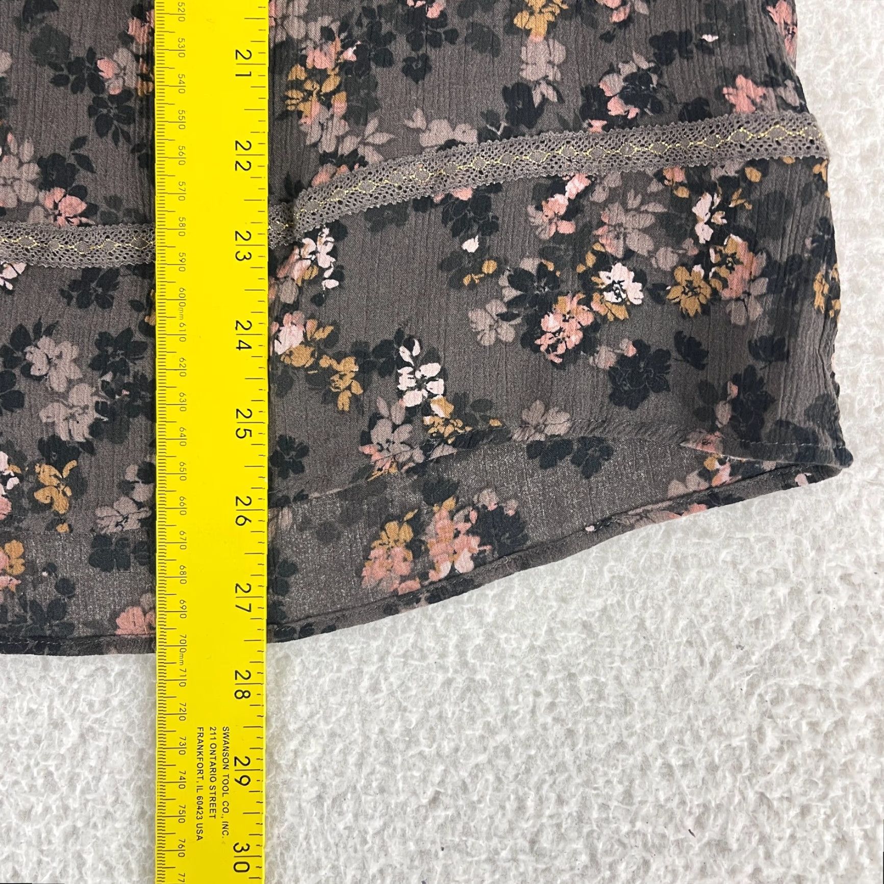 J. Jill J. Jill Shirt Women M Brown Floral Crepe Crochet 3/4 Sleeve Pullover Casual Size M / US 6-8 / IT 42-44 - 7 Thumbnail