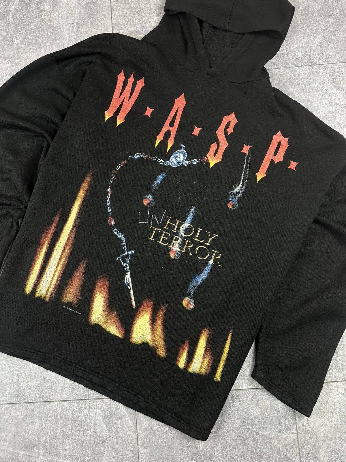 Gildan W.A.S.P. Holy Terror Hoodie Overprint Logo Size US XL / EU 56 / 4 - 5 Thumbnail