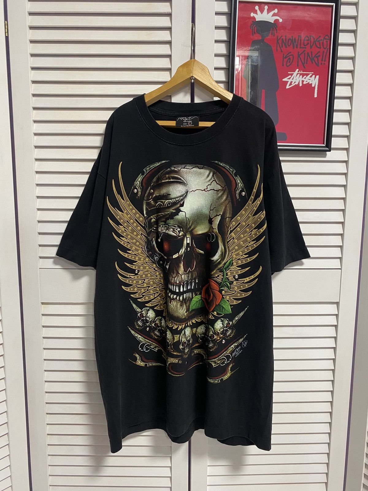 Band Tees T Shirt Tee Rock Skull Graphic Double Print Metal Items Size US L / EU 52-54 / 3 - 1 Thumbnail