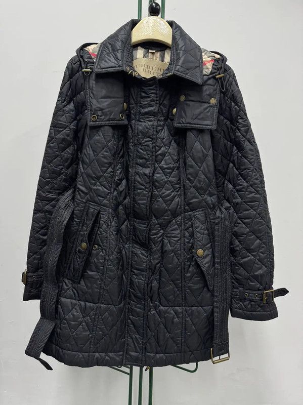 Burberry Burberry Black Cotton Check Quilted Jacket Size M / US 6-8 / IT 42-44 - 1 Thumbnail