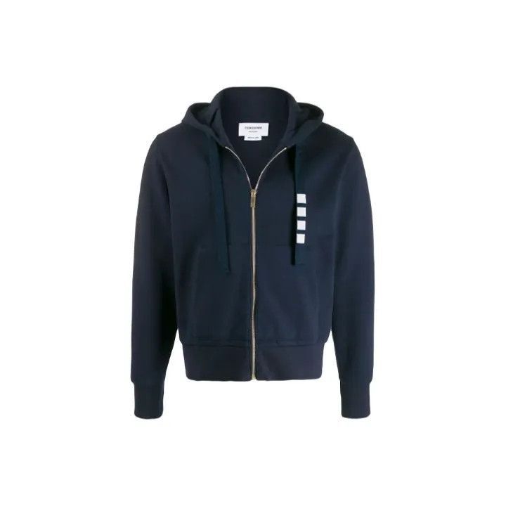 Thom Browne Thom Browne Navy Zip-Up Hoodie Jacket -2507 Size US L / EU 52-54 / 3 - 7 Thumbnail