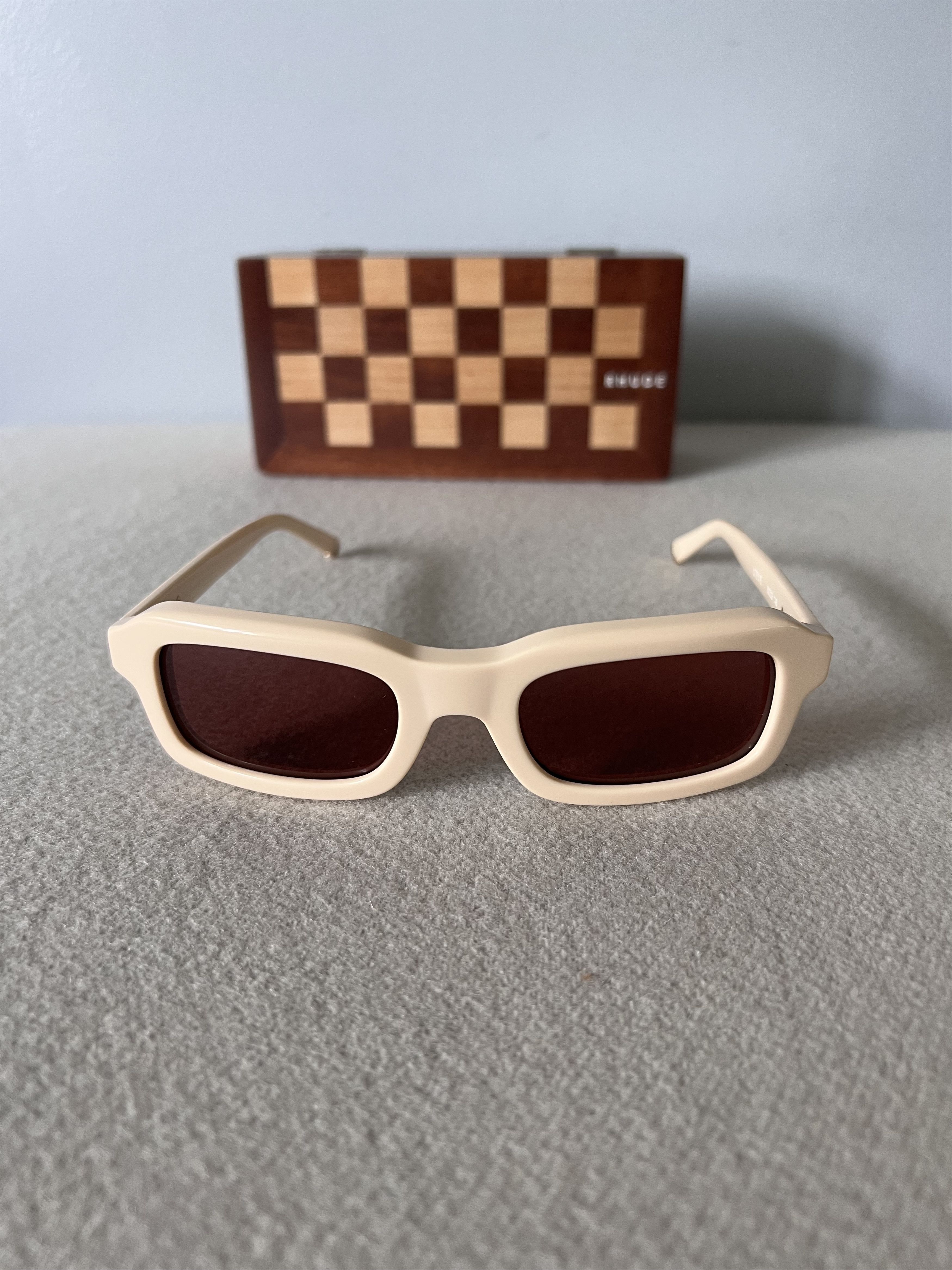 Rhude Rhude Steve Sunglasses in White with Brown Lens Size ONE SIZE - 2 Thumbnail