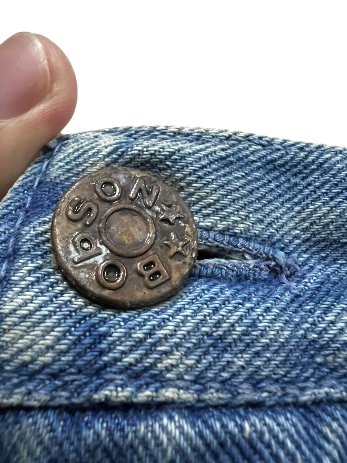 If Six Was Nine Vintage 80’s Bobson Western Flare Mud Wash Denim Size US 28 / EU 44 - 16 Thumbnail