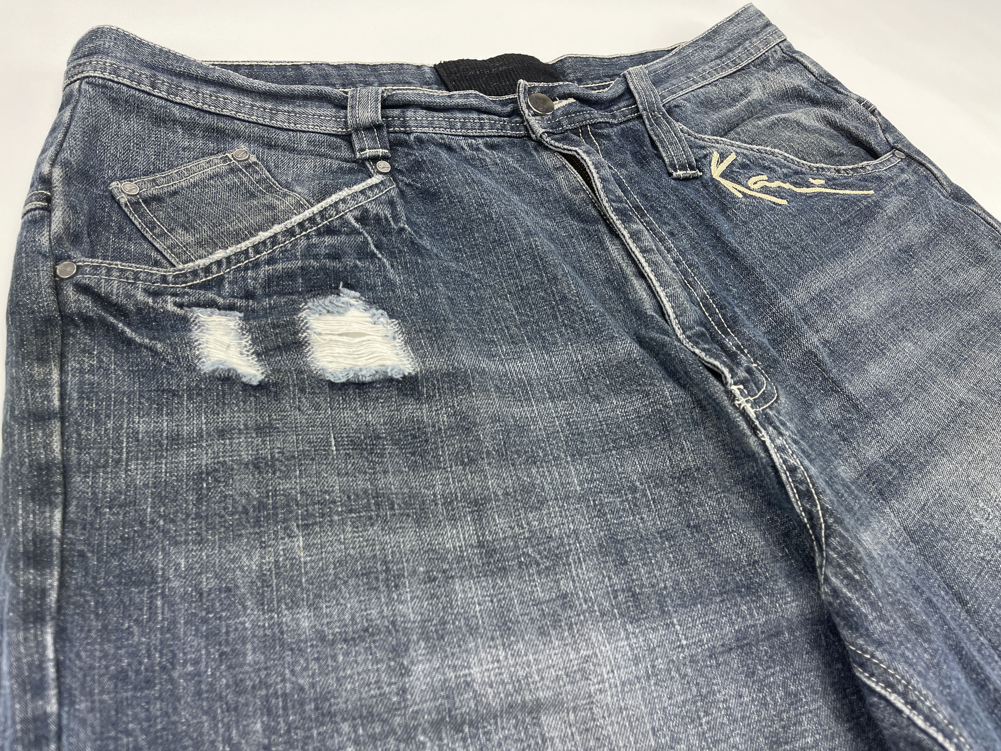 Karl Kani KARL KANI shorts, vintage hip hop baggy jeans, 90s size W 36 Size US 36 / EU 52 - 9 Thumbnail