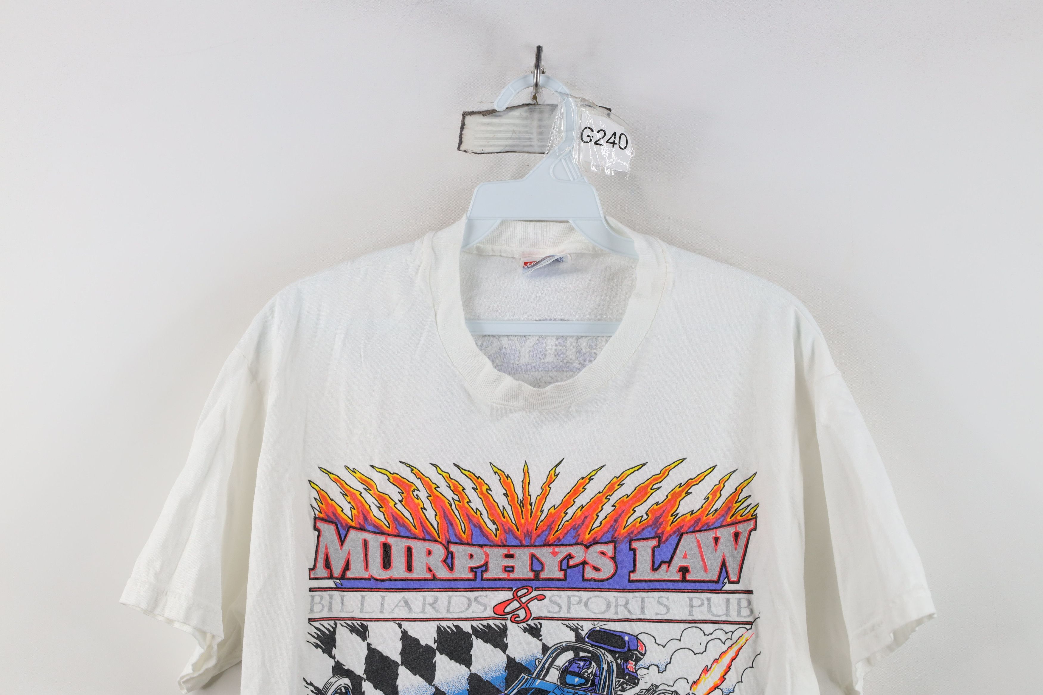 Vintage Vintage 90s Y2K Law Super Pro Dragster Racing T-Shirt White Size US M / EU 48-50 / 2 - 2 Thumbnail
