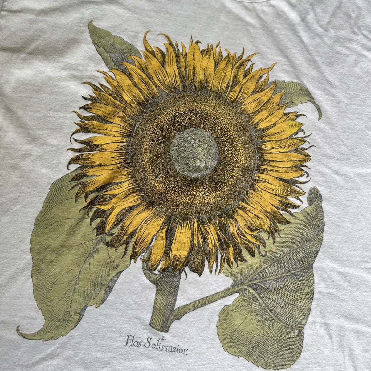 Vintage Vintage 90s Flos Solis Maior Sunflower Art Painting Logo Tee Size US L / EU 52-54 / 3 - 4 Thumbnail