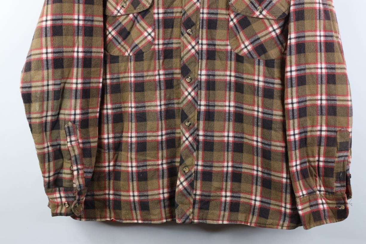 Vintage Vintage 70s Streetwear Sanforized Button Shirt Jacket Shirt Size US L / EU 52-54 / 3 - 3 Thumbnail