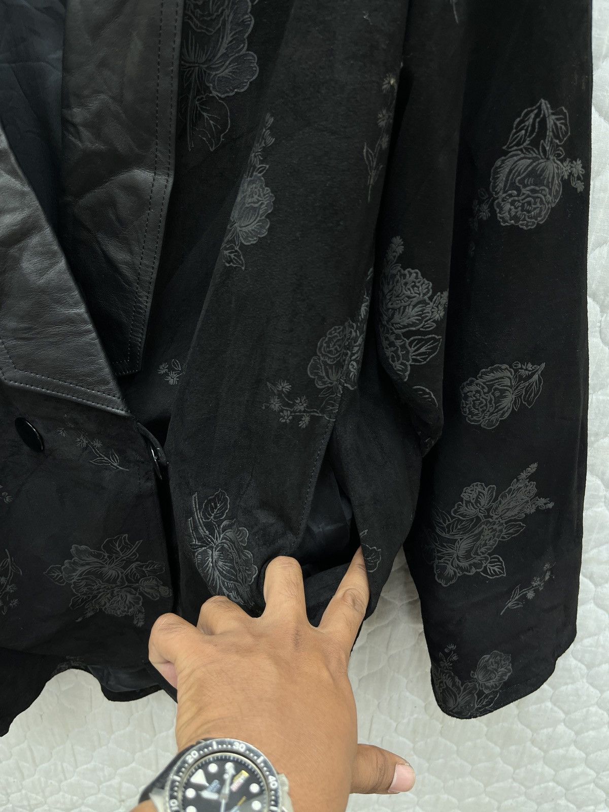 Vintage 🔥🔥🔥ARCHIVE VTG JAPANESE TRADITIONAL FLORAL LEATHER JACKET Size L / US 10 / IT 46 - 11 Thumbnail
