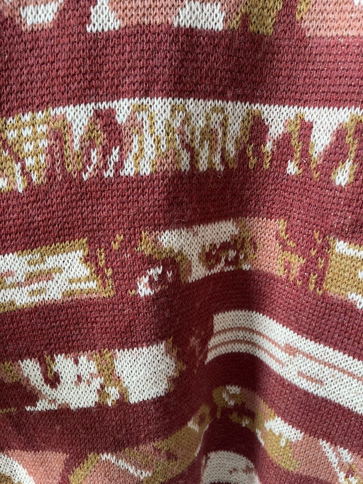 Kansai Yamamoto 90s Kansai Yamamoto Face Motive Wool Knitwear 96 Size US L / EU 52-54 / 3 - 5 Thumbnail