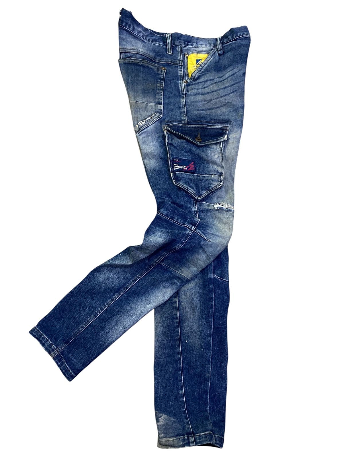 FRONTEER × Japanese Brand I.Z Fronteer Workwear Heavy Cargo Denim Size US 31 - 16 Thumbnail