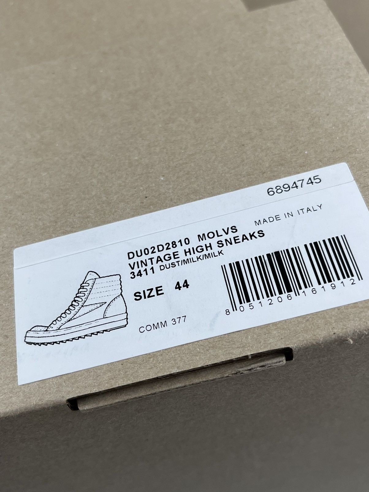 Rick Owens FW24 Rick Owens Vans Vintage Sneaks High Moleskin DRKSHDW Size US 11 / EU 44 - 11 Thumbnail