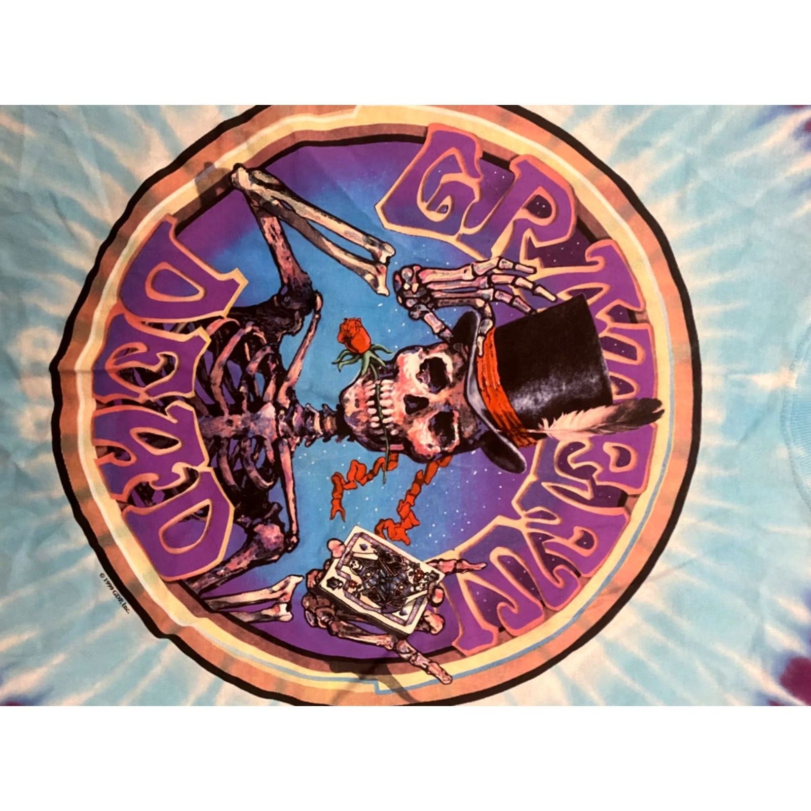 Liquid Blue VINTAGE Grateful Dead Queen of Spades Skeleton T Shirt SZ L 1999 GDP Concert Tour Size US L / EU 52-54 / 3 - 3 Thumbnail