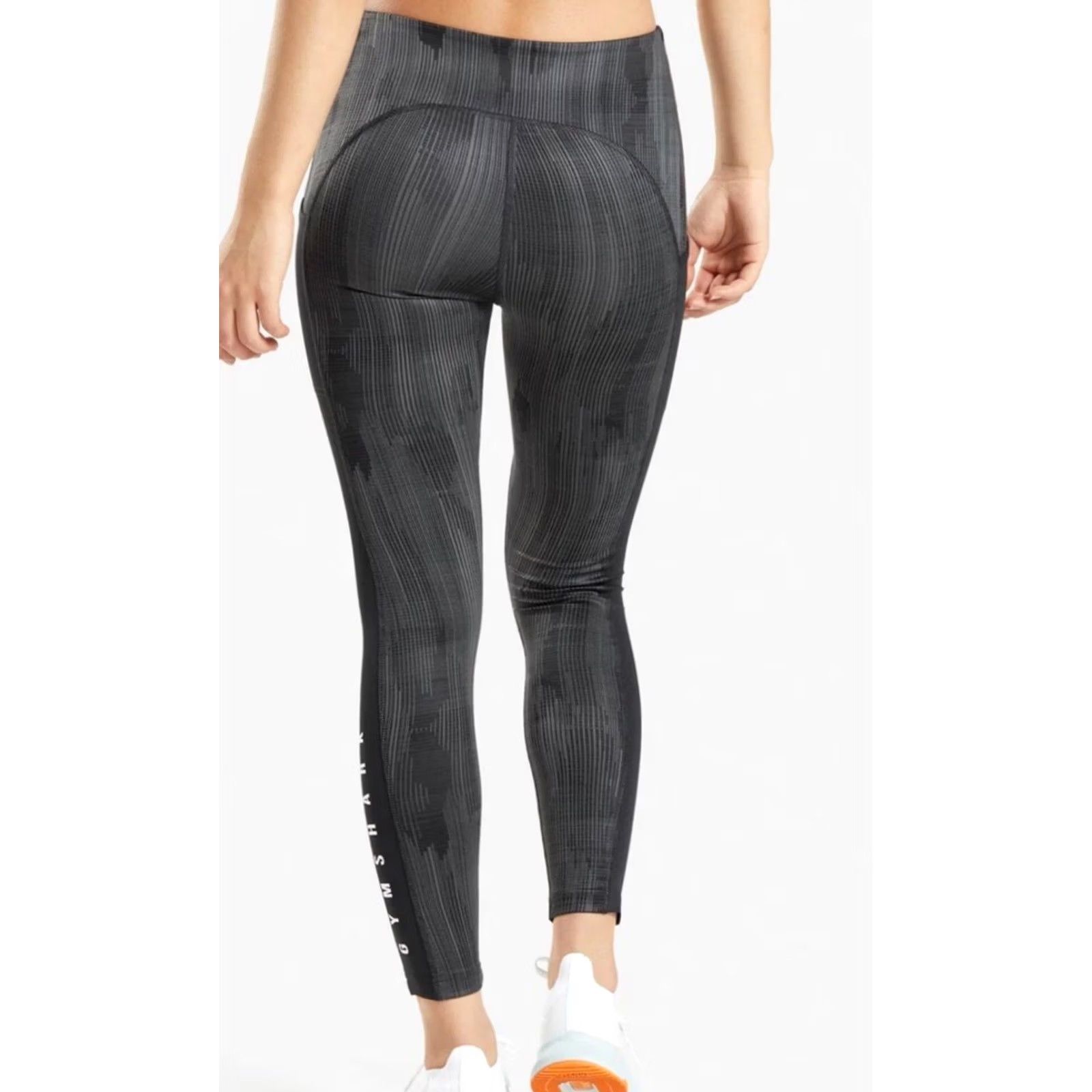 Gymshark Gymshark Sport Leggings Black Striped High Waisted Adult Women XS Size 26" / US 2 / IT 38 - 3 Thumbnail
