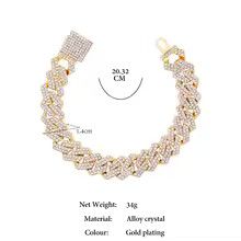 Other 14MM Iced Prong Link Cuban Chain Bracelets Size ONE SIZE - 5 Thumbnail