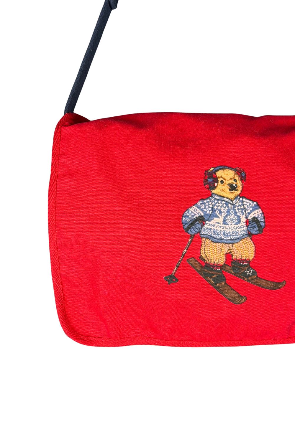 Polo Ralph Lauren Vintage Polo Ralph Lauren Polo Bear Ski Messenger Bag 90s Size ONE SIZE - 9 Thumbnail
