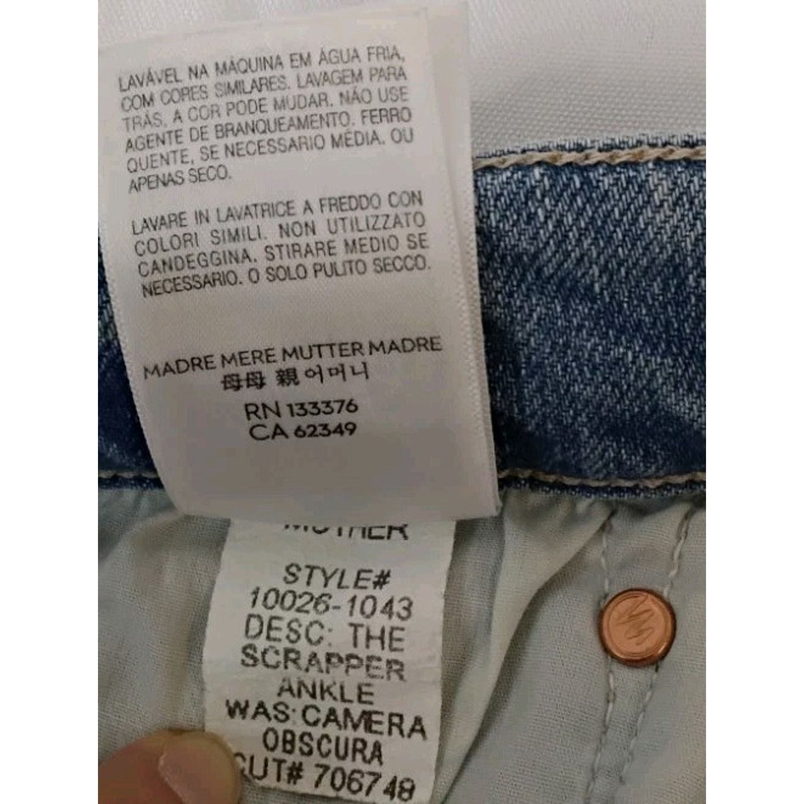 MOTHER Mother The Scrapper Ankle Jeans Women's 28" Light Wash Denim Size 28" / US 6 / IT 42 - 12 Thumbnail