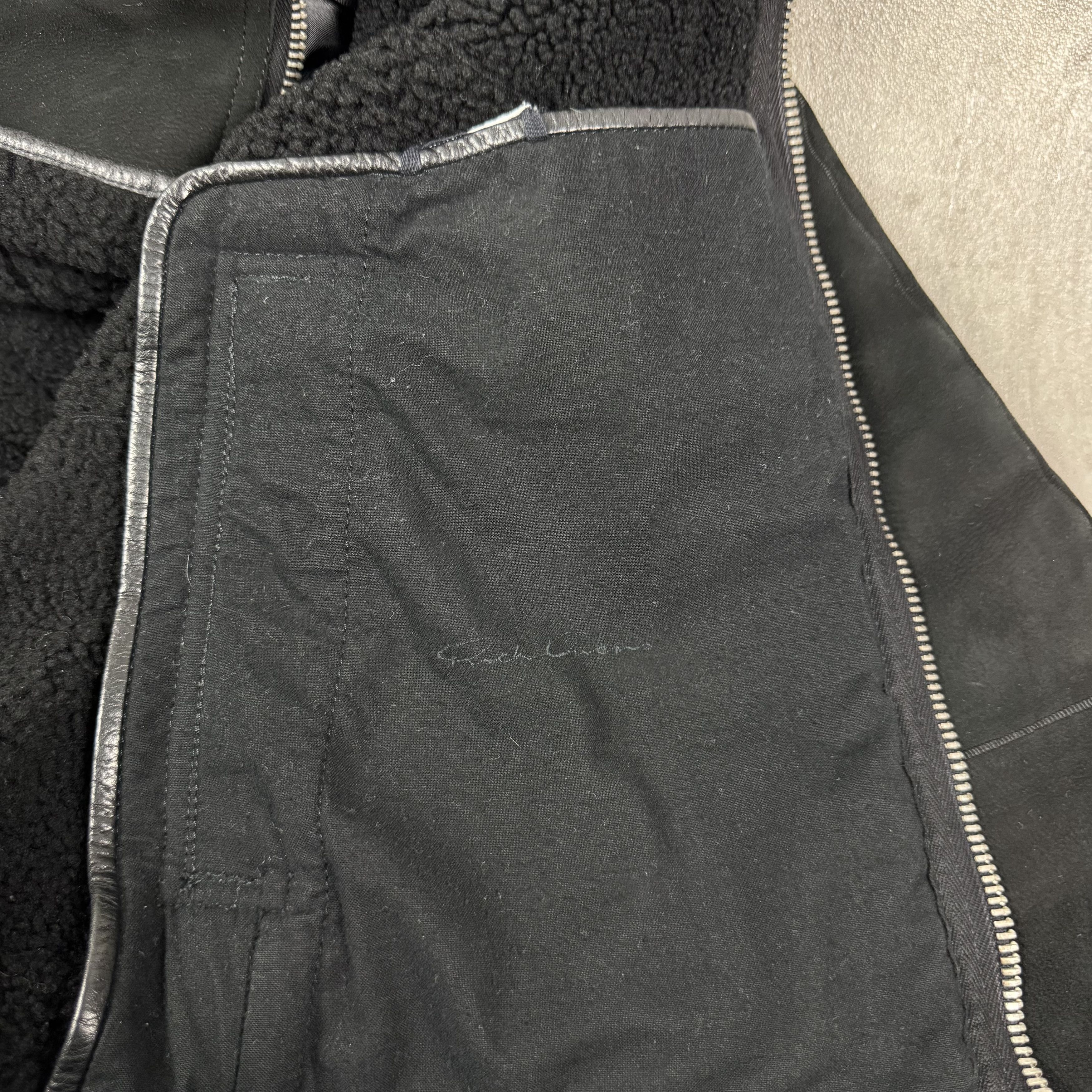 Rick Owens RICK OWENS Leather Suede Intarsia Shearling Jacket Size IT54 Size US XL / EU 56 / 4 - 11 Thumbnail