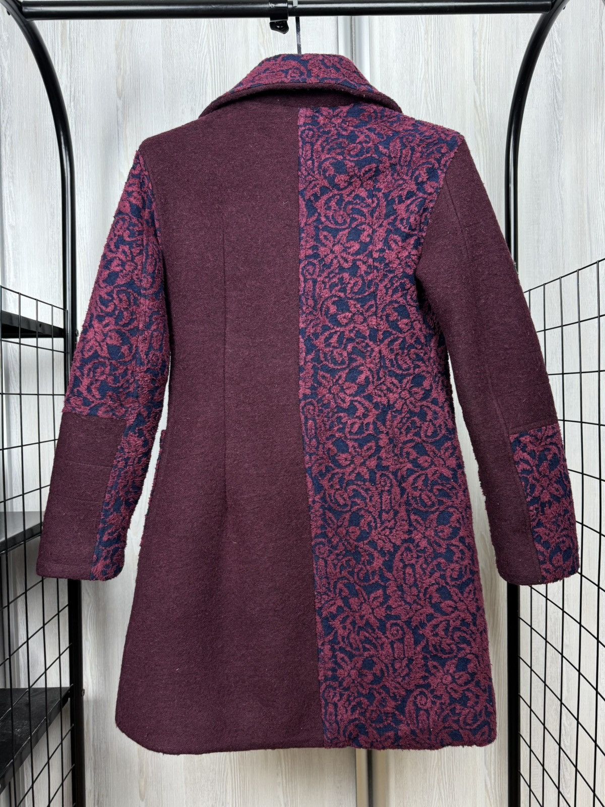 Diesel Diesel vintage 90s y2k burgundy biker wool coat patchwork Size M / US 6-8 / IT 42-44 - 9 Thumbnail