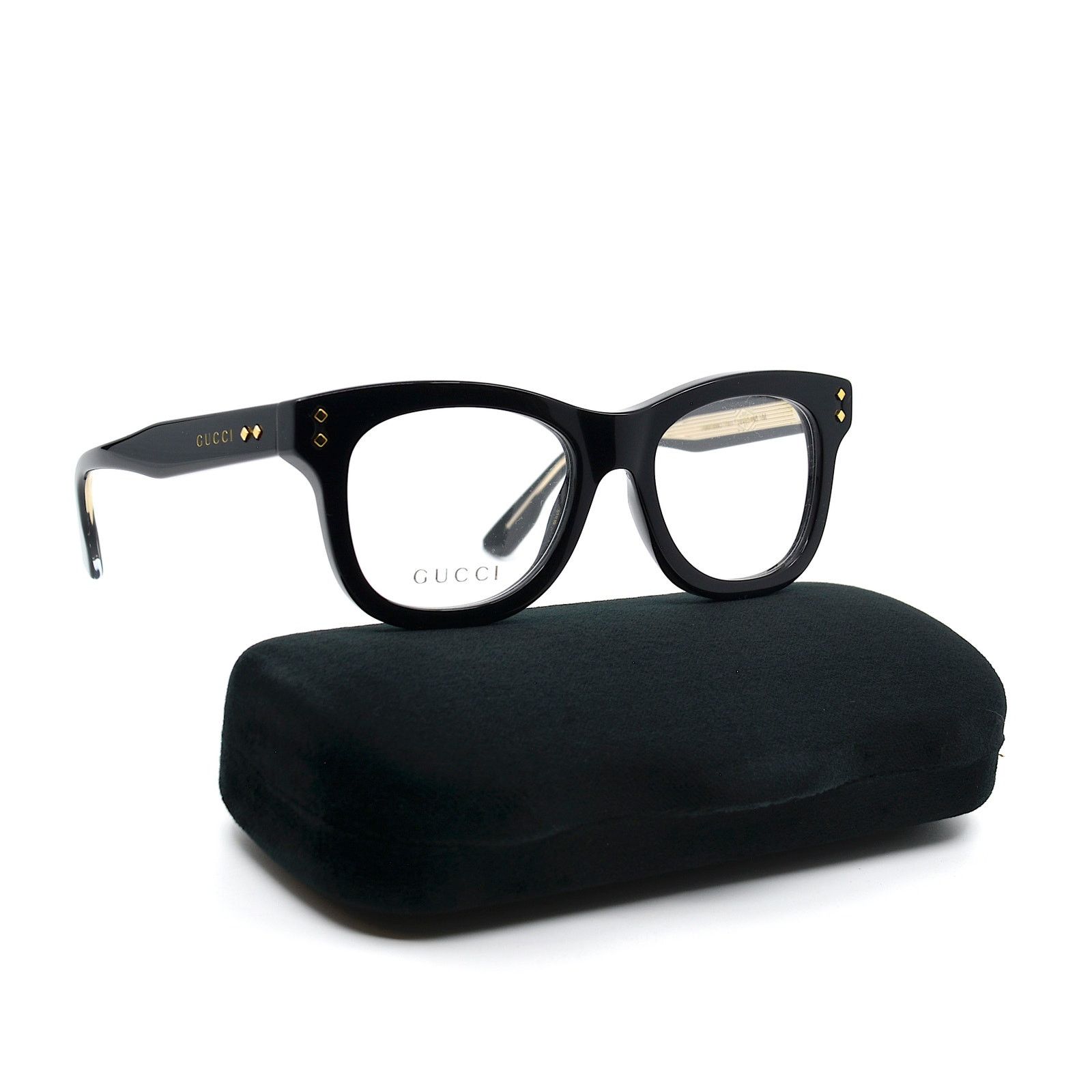 Gucci NEW GUCCI GG1086O 001 BLACK AUTHENTIC EYEGLASSES FRAME Size ONE SIZE - 4 Thumbnail