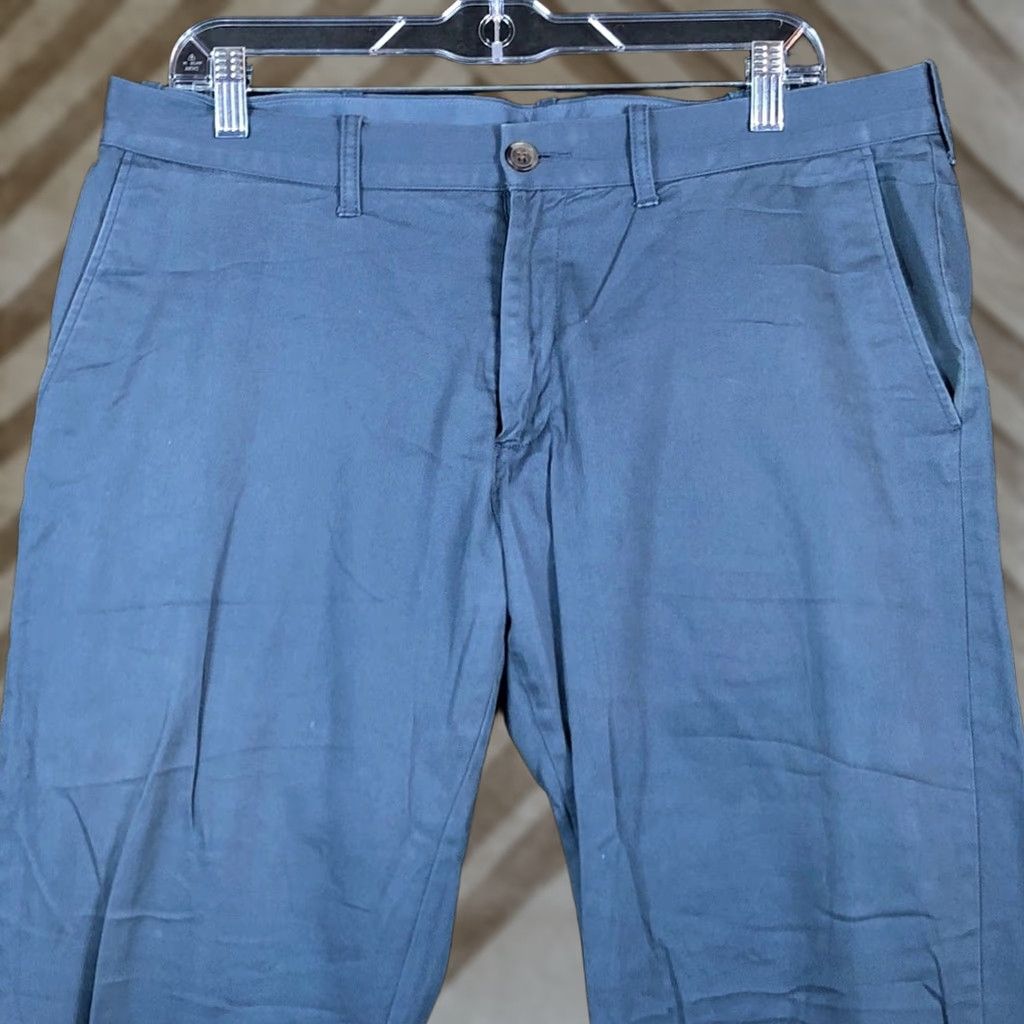 J.Crew J.CREW Mens Pants Blue Mercantile Flex Slim Fit Stretch 34x34 Chino Straight Front Modern Casual Workwear Mens Size US 35 - 1 Thumbnail