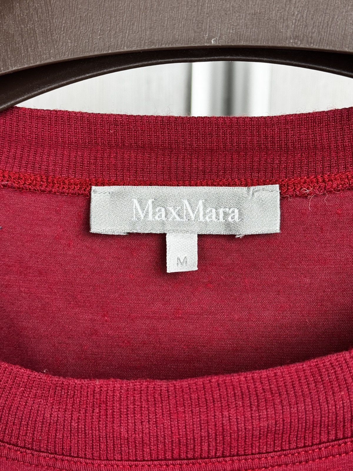 Max Mara Max Mara Red Silk Cashmere long sleeve tee shirt size M Size M / US 6-8 / IT 42-44 - 9 Thumbnail