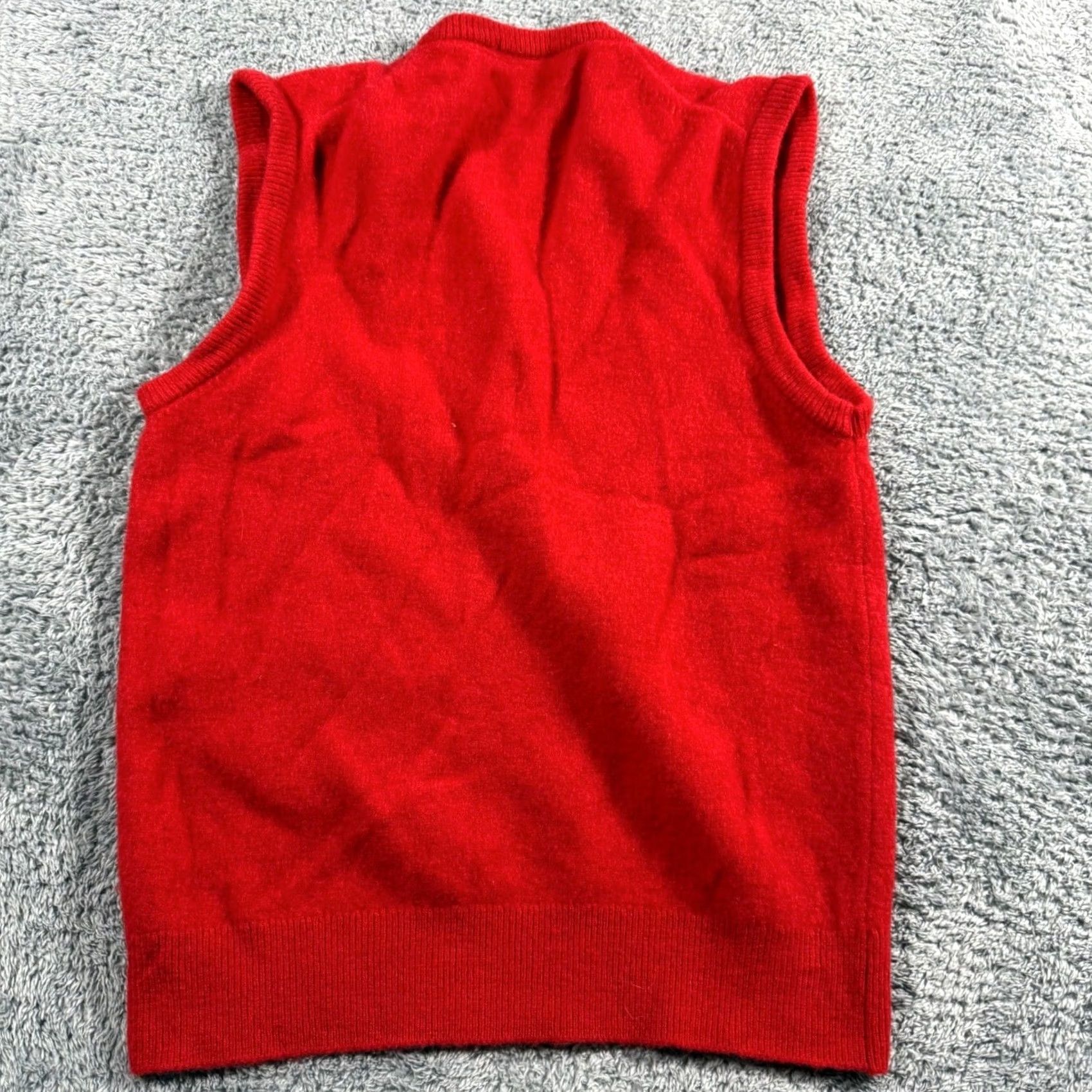Vintage VINTAGE Preswick & Moore Sweater Vest Boys XL Red 90s Size US XL / EU 56 / 4 - 3 Thumbnail